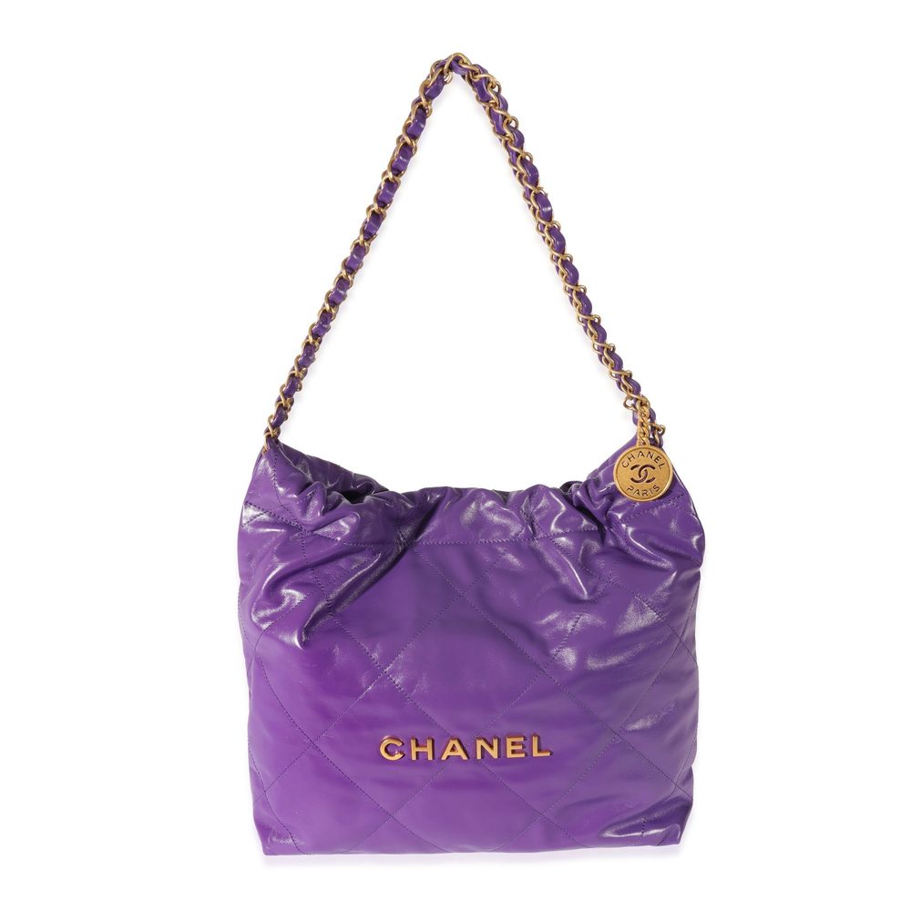 Chanel Shiny Calfskin 22A Purple 22 Bag